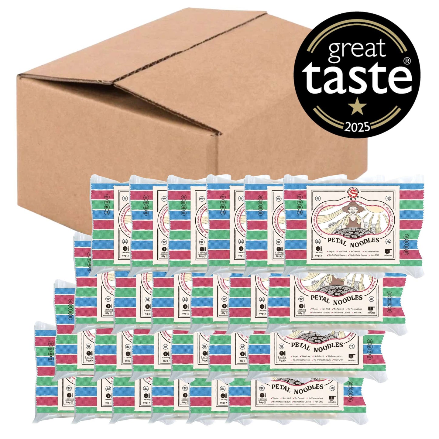 DRAGON MAMA'S KITCHEN Taiwanese Petal Noodles 80g [Pre-order]